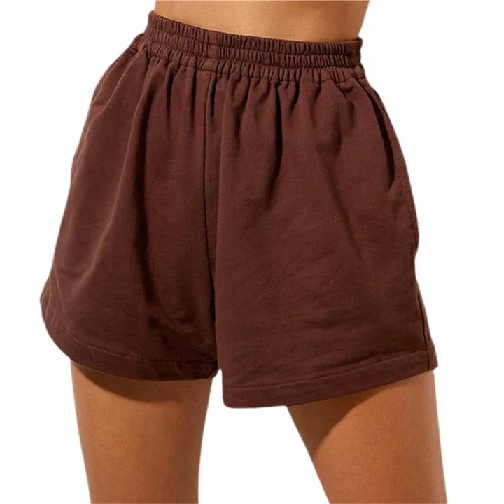 Cloud White High-Waist Relaxed Cotton Shorts