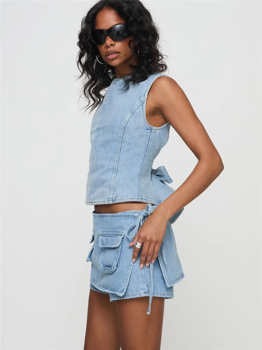 Pocketed Mini A-Line Skirt