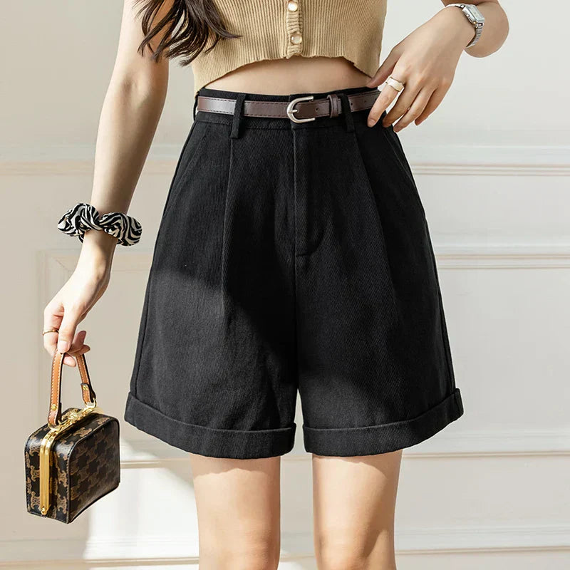 Khaki Relaxed-Fit Drawstring Cotton Shorts