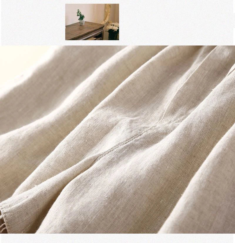 Embroidered Linen Shorts