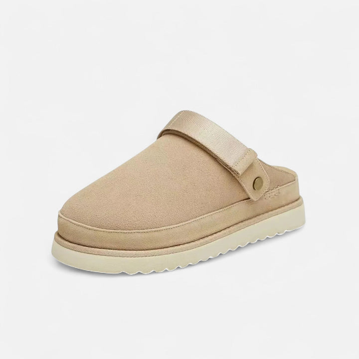 Women’s Leather Back-Strap Slippers