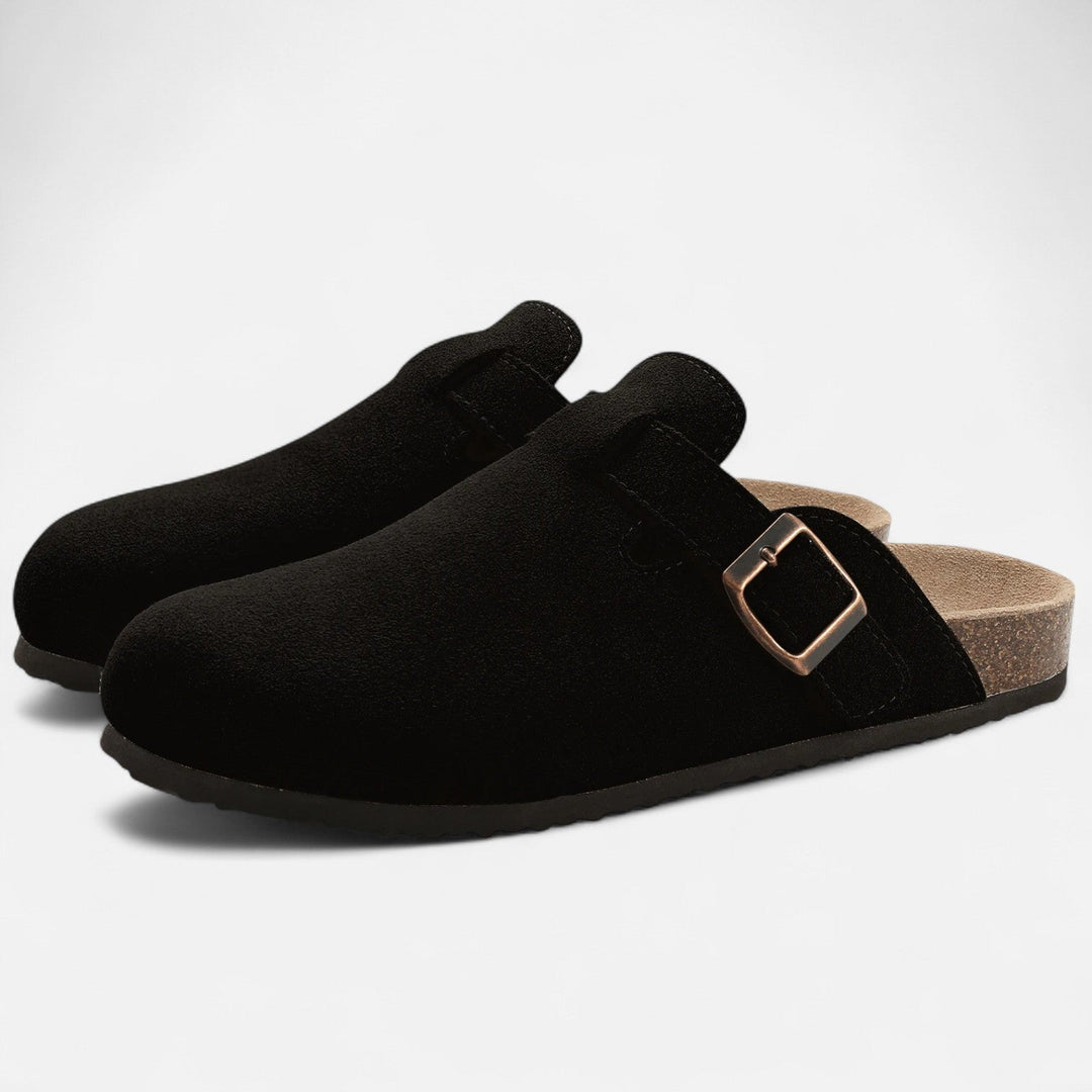 Roselains | Men’s Suede Mules – Sculpted Clog-Inspired Comfort