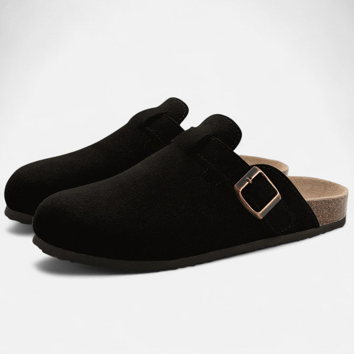 Roselains | Men’s Suede Mules – Sculpted Clog-Inspired Comfort