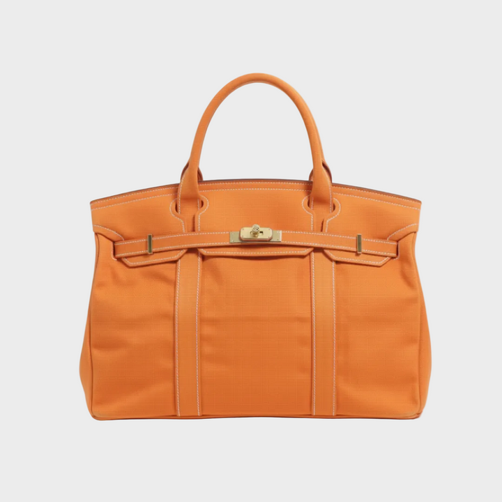 Heavyweight Canvas Shopper Bag with Raw-Cut Edges