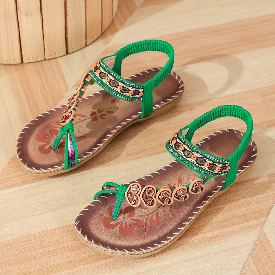 Danielle™ | Floral Beaded Chic Sandals