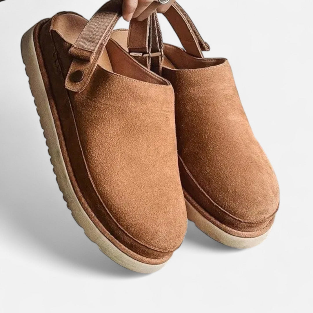 Women’s Leather Back-Strap Slippers