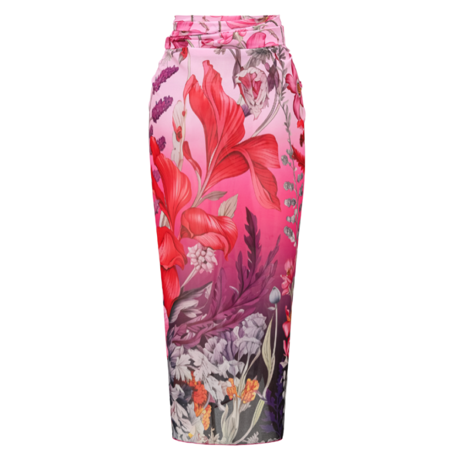 Deep V Neck Halter Printed One Piece Swimsuit and sarong