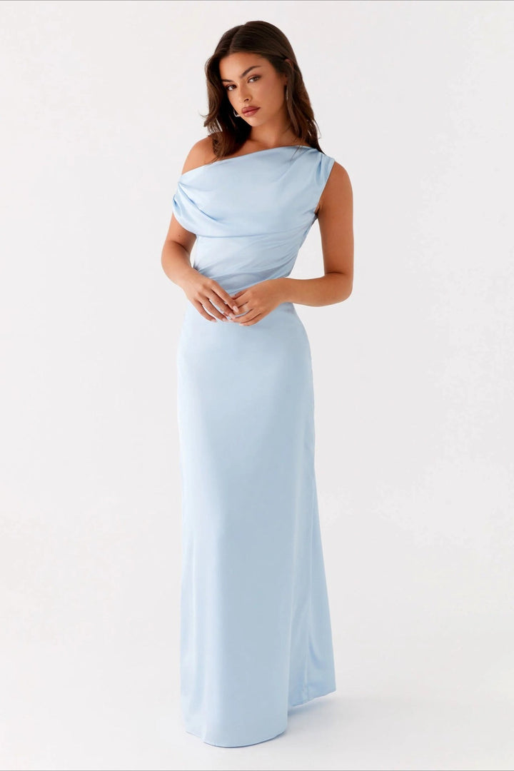 CLAIRE – ELEGANT DRAPED EVENING DRESS