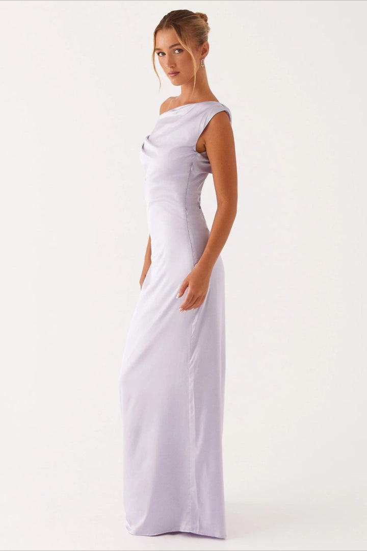 CLAIRE – ELEGANT DRAPED EVENING DRESS