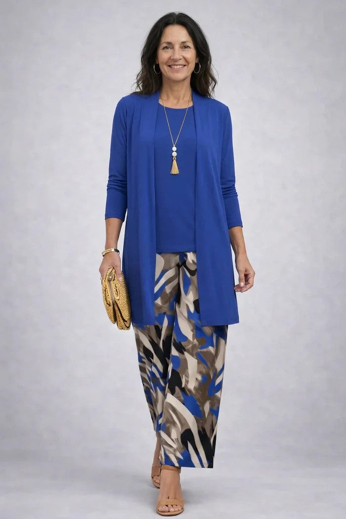 Margaret | Relaxed Cardigan, Top and Trouser Set for Everyday Wear
