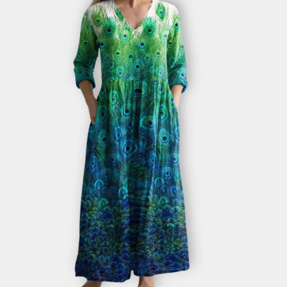 Skye - Bohemian Grace V-Neck Dress