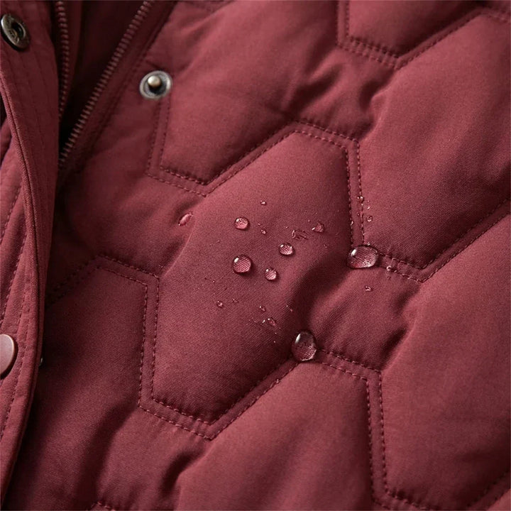 Hooded Winter Coat in a Longline Cut with Zip Front