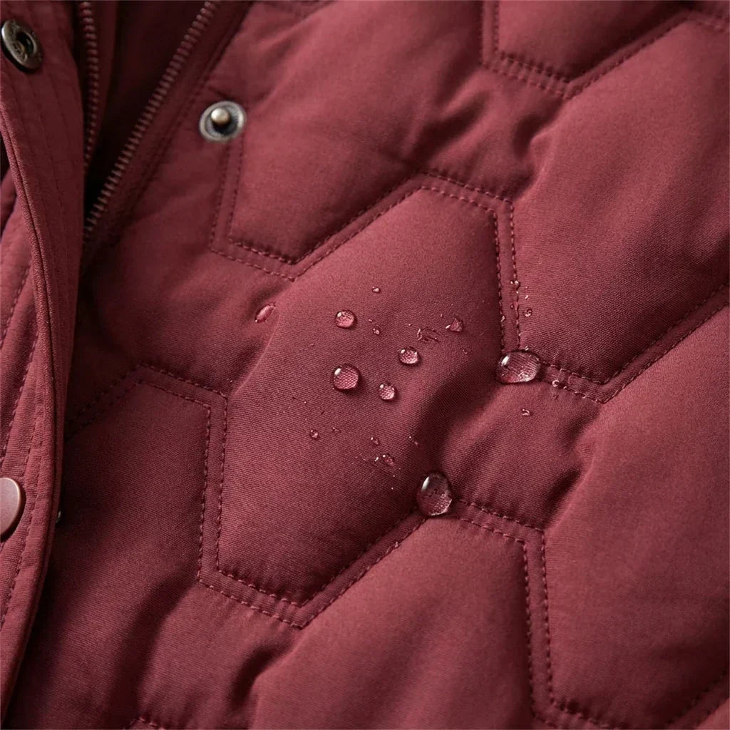 Longline Hooded Puffer Coat with Down Filling