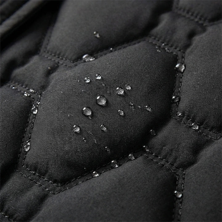 Insulated Long Jacket with Hood for Cold Weather